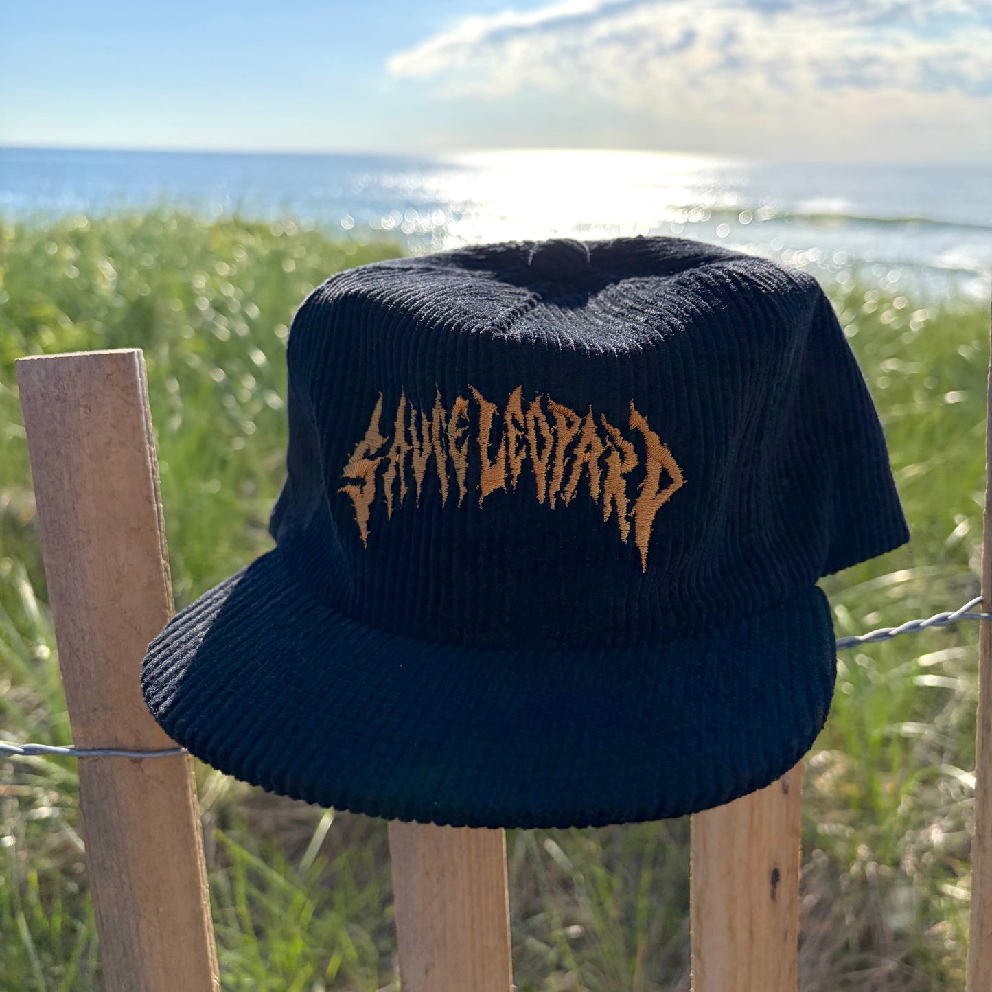 Embroidered Corduroy Hat